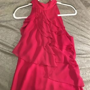 Express Long Ruffled Halter Top Sz MED